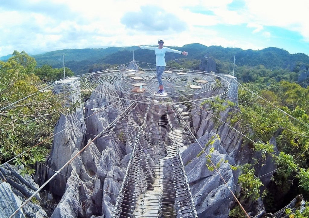 Be mesmerized by Masungi Georeverse's Spider Web atop Masungi Karst (Rock Formations).